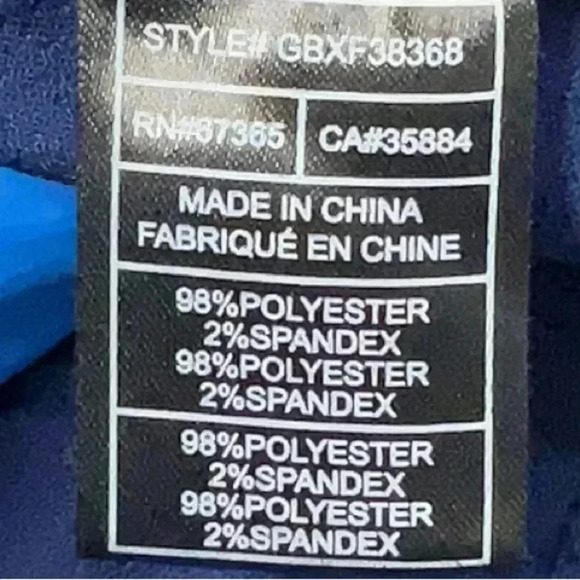 BB Dakota Dirk Long Sleeve Color Block Shift Dress Plus Size 1X Navy & Red Berry - Picture 7 of 9